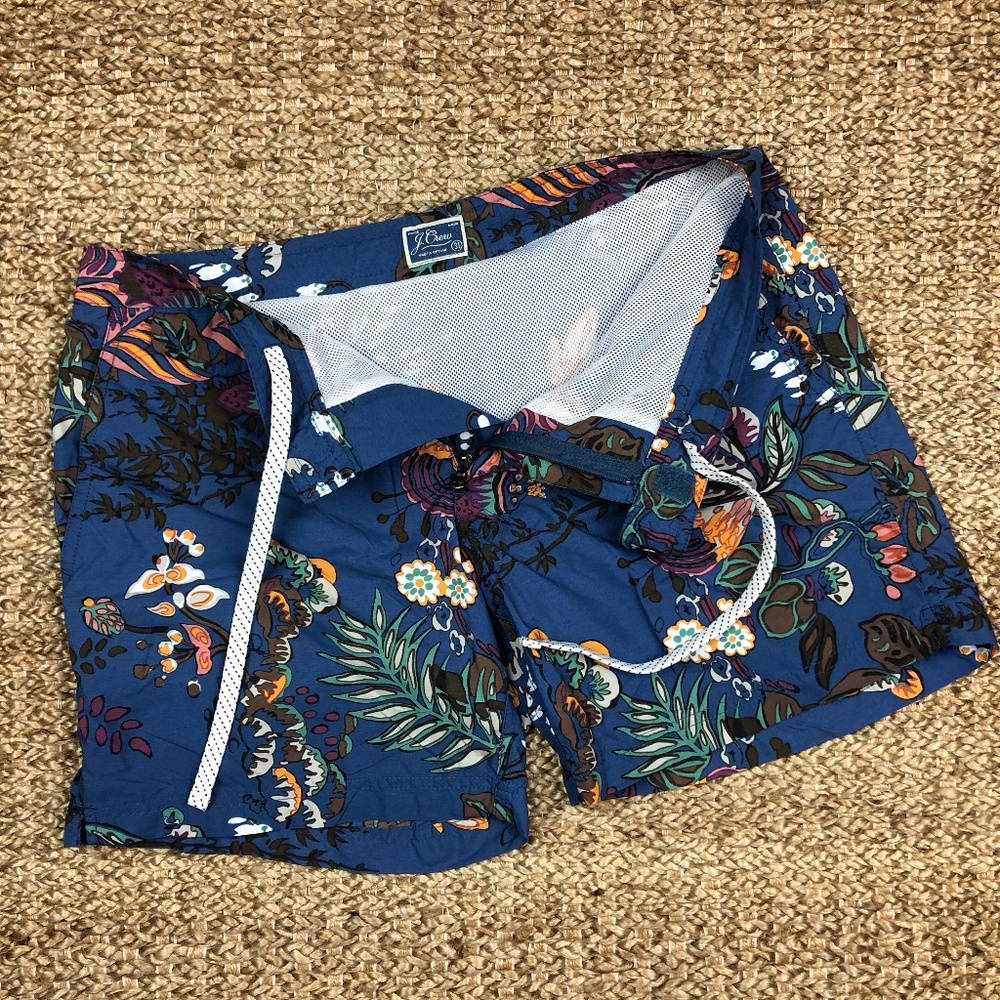 J. Crew Floral Swim Trunks. 31.
